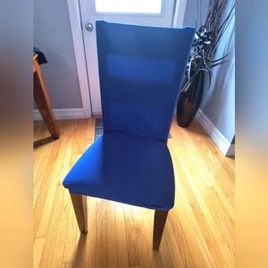 6 blue chair covers